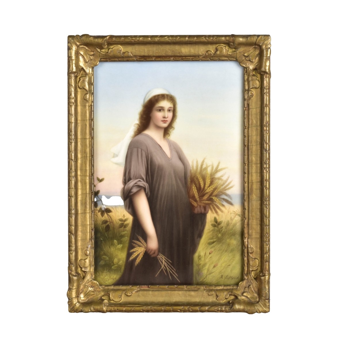 19th Century Hand Painted Porcelain Plaque