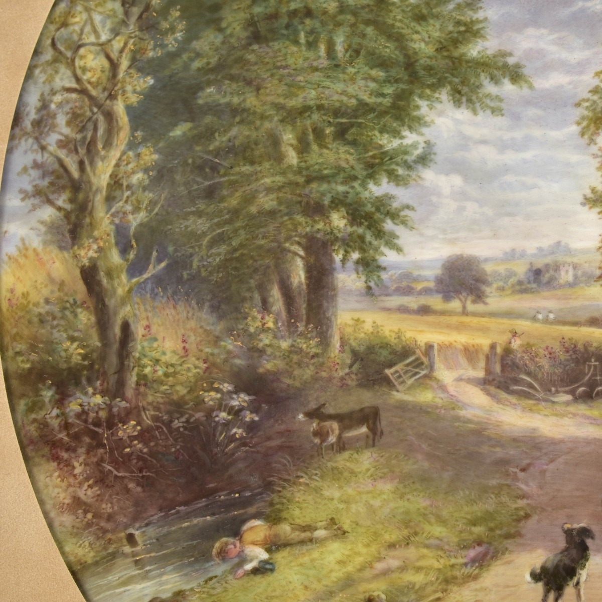 Painted Oval Porcelain Plaques