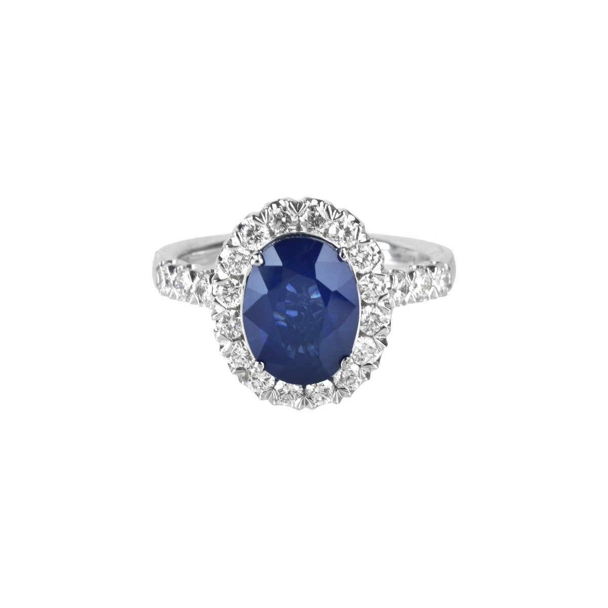 Sapphire, Diamond and 18K Ring