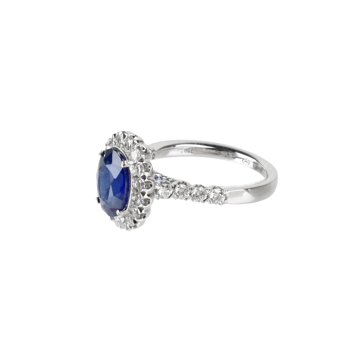 Sapphire, Diamond and 18K Ring