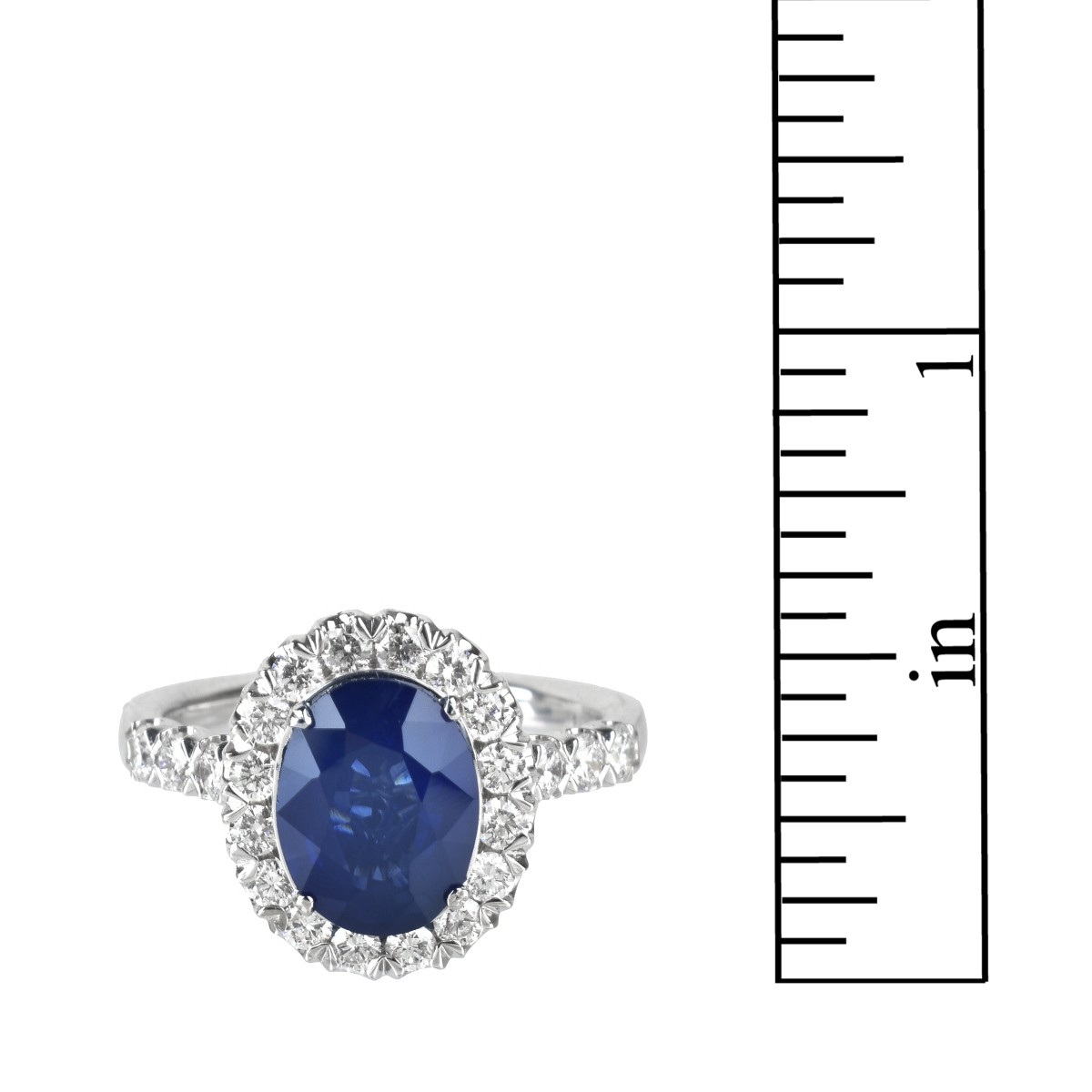Sapphire, Diamond and 18K Ring