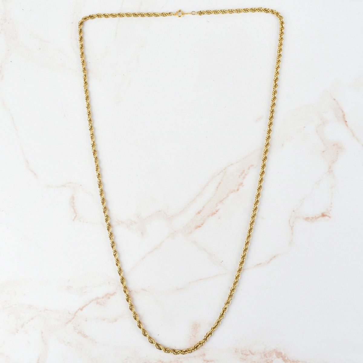 14K Rope Chain Necklace