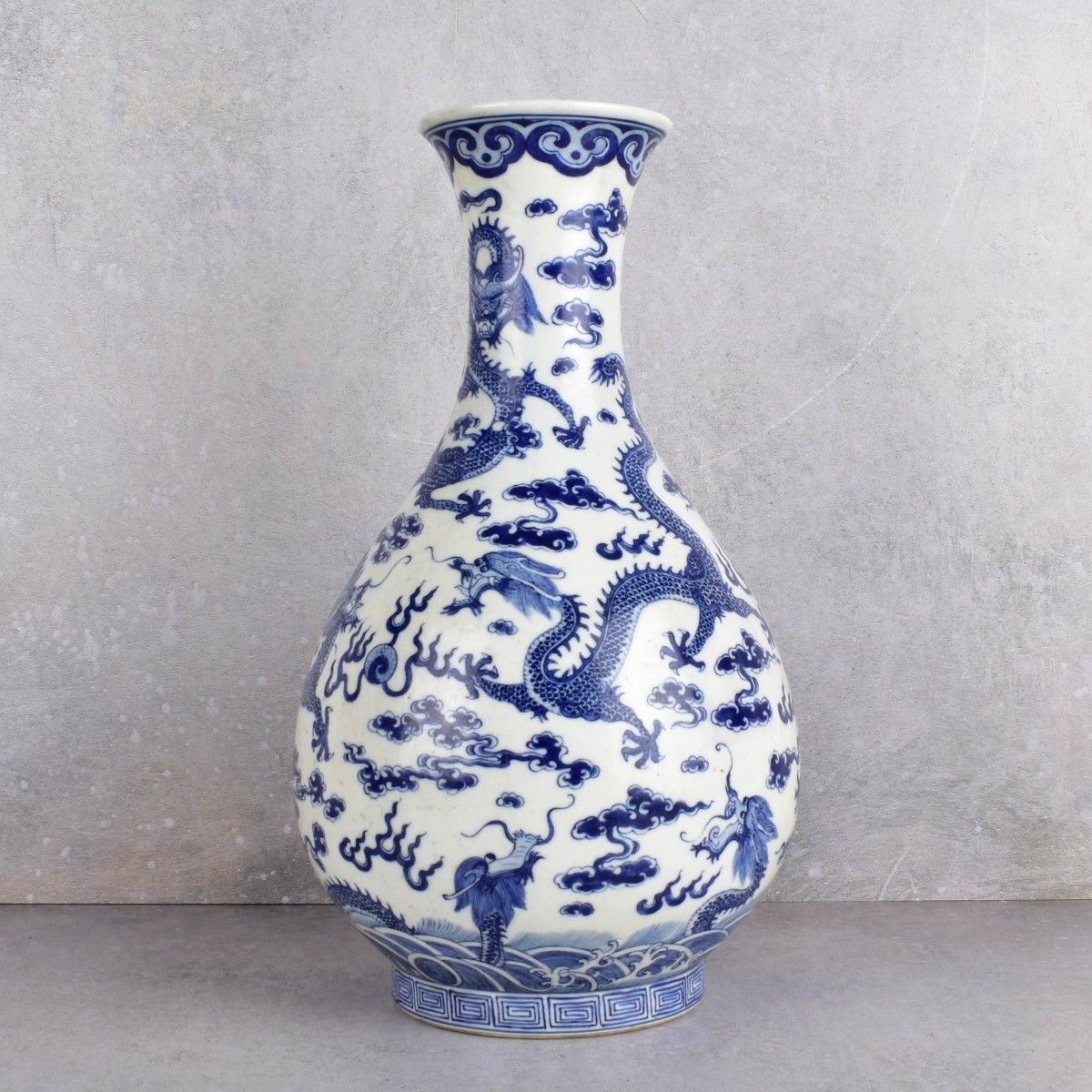 Chinese Blue and White Porcelain Bottle Vase