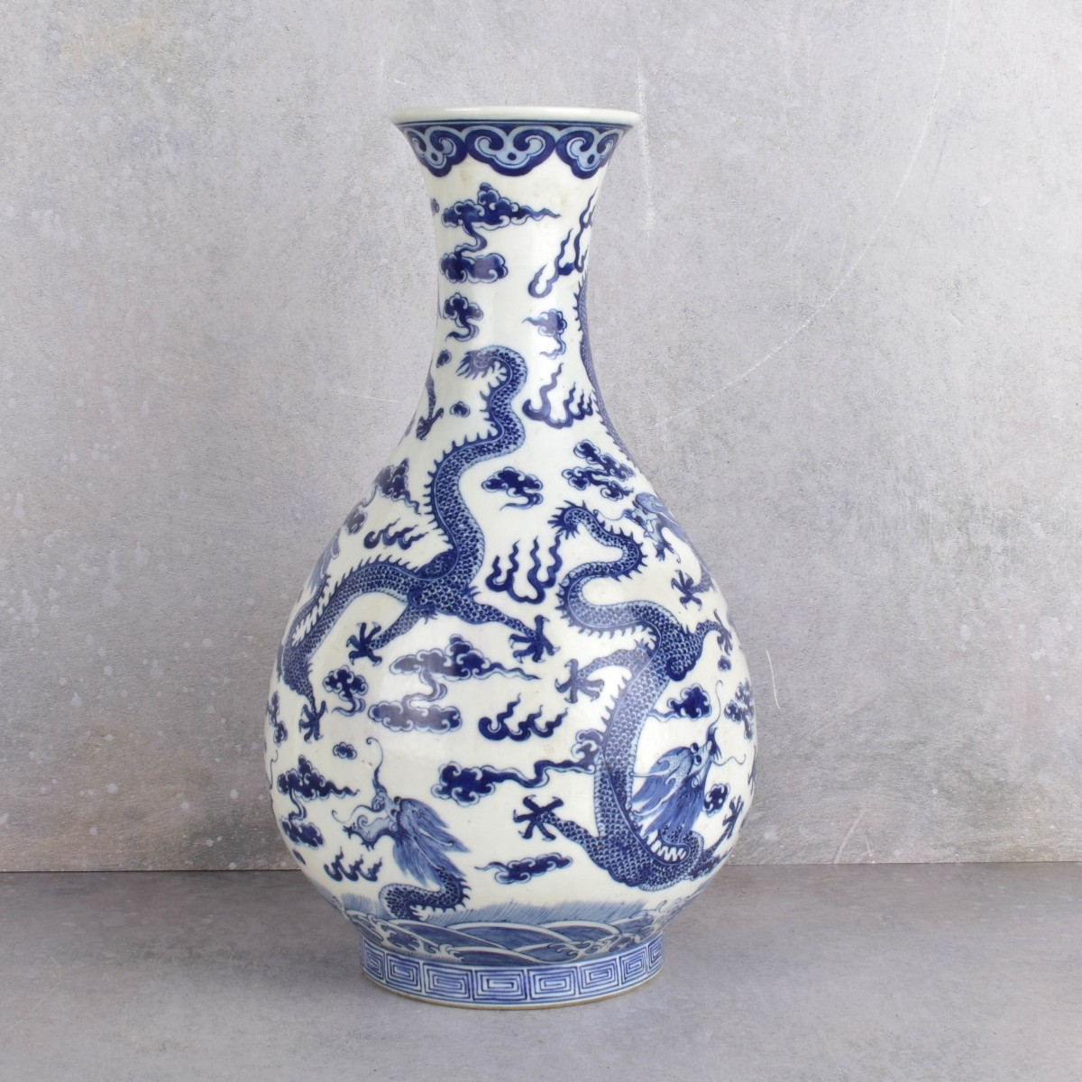 Chinese Blue and White Porcelain Bottle Vase