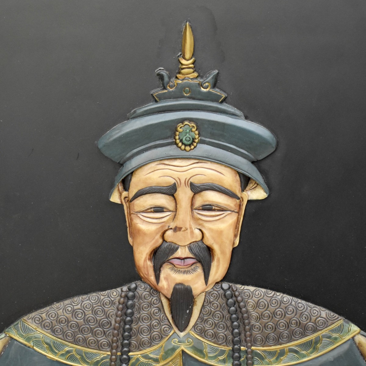 Chinoiserie Style Emperor and Empress Wood Panels