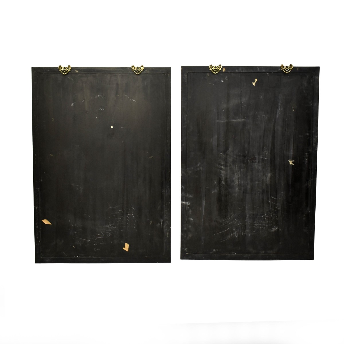 Chinoiserie Style Emperor and Empress Wood Panels