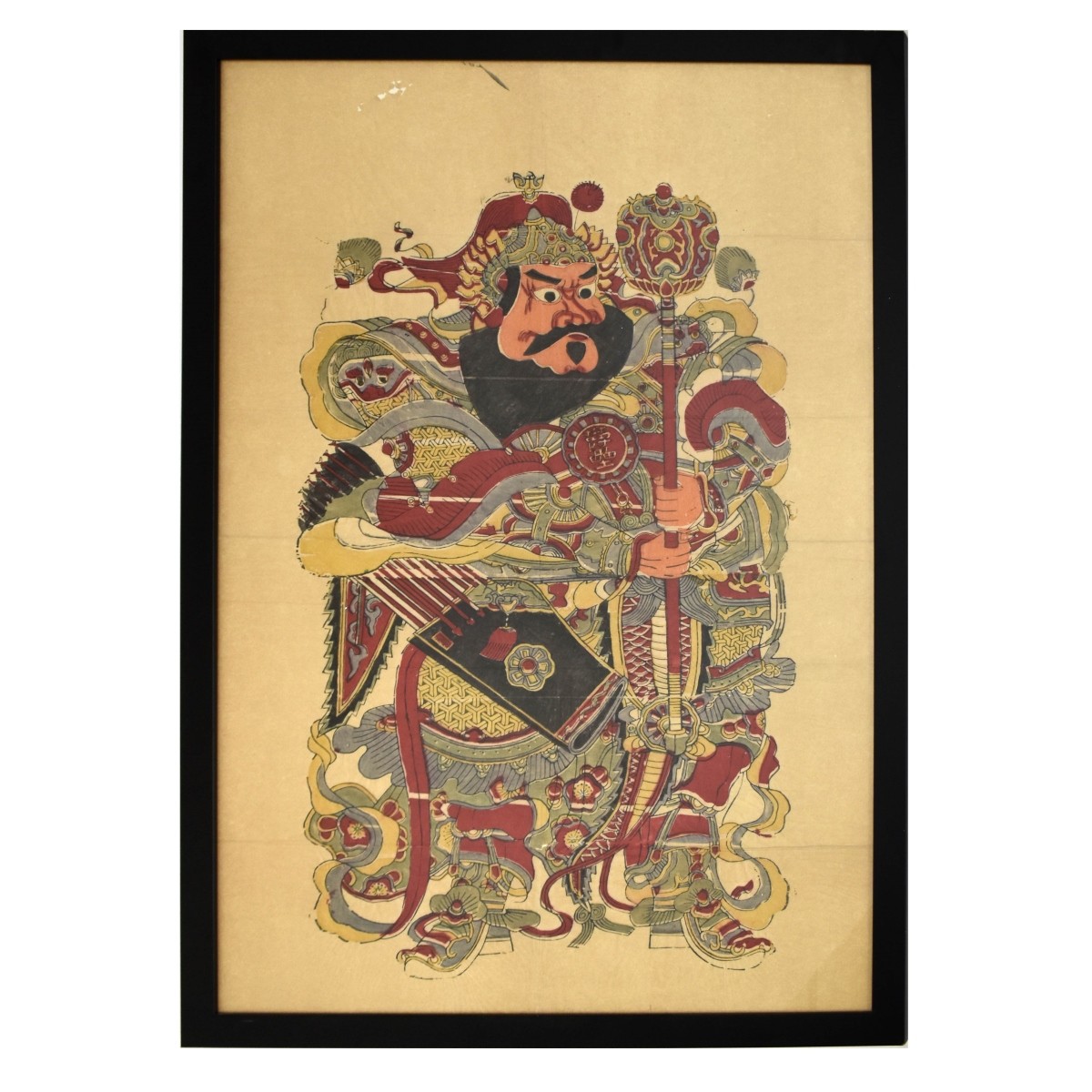 Chinese Wood Cut "Protector of the Village"