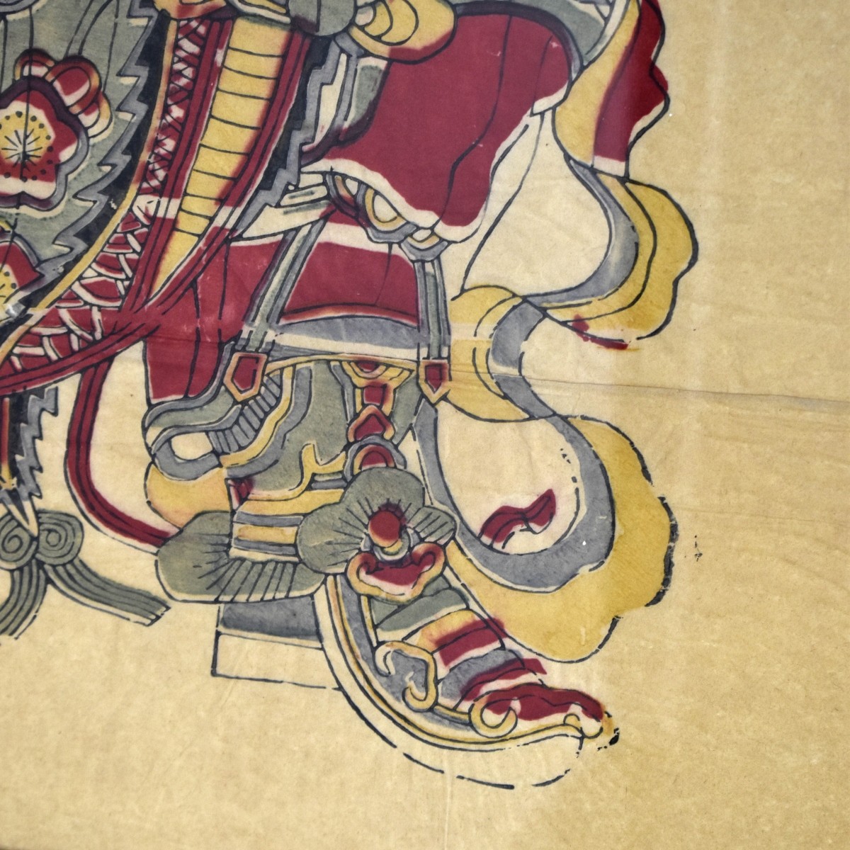 Chinese Wood Cut "Protector of the Village"