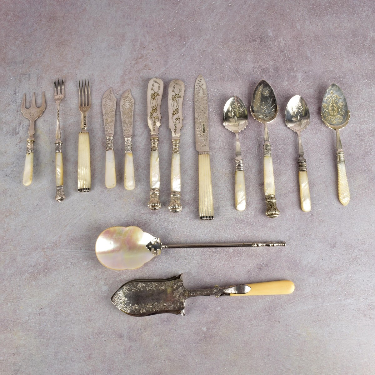 Box Lot of Silver Serving Pieces