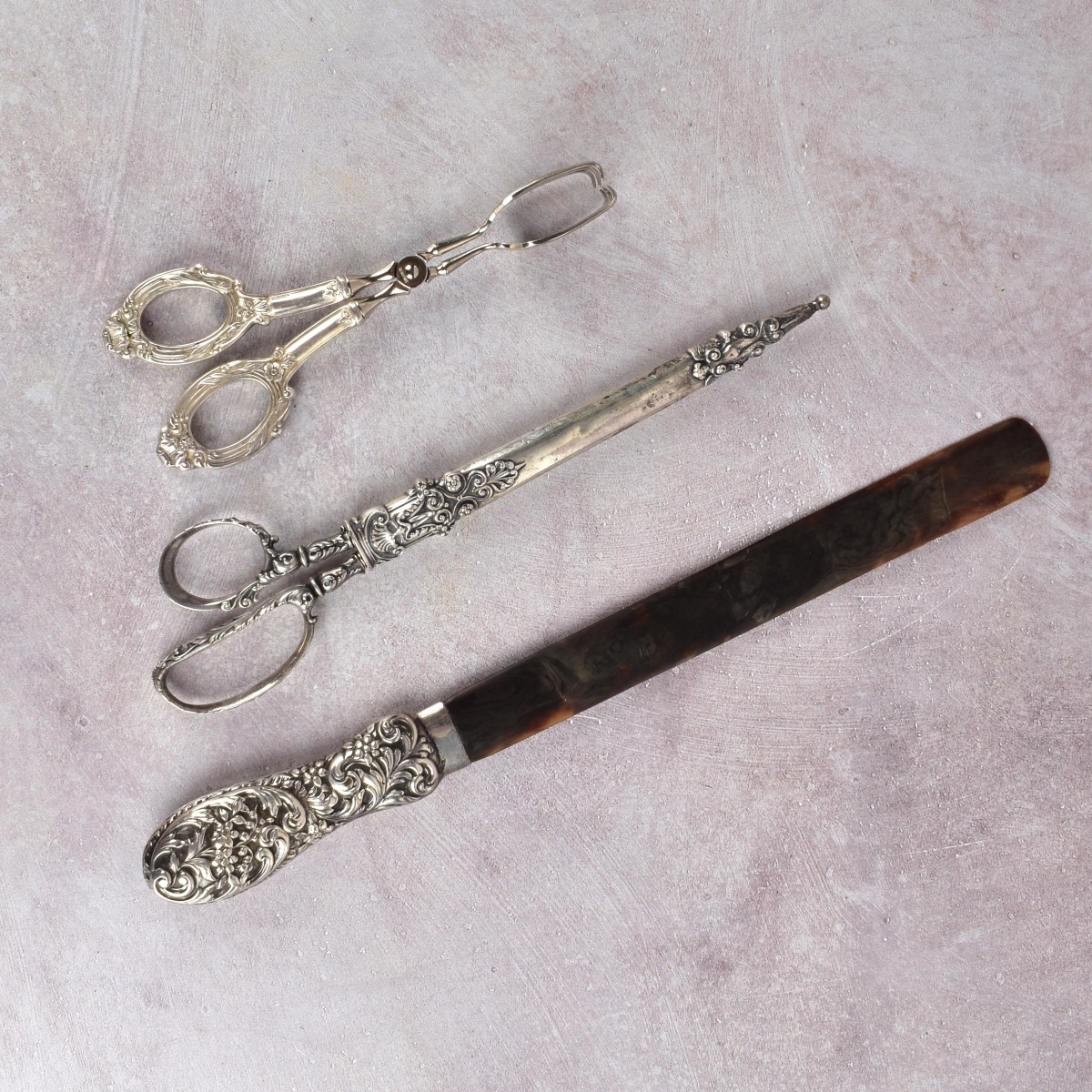Silver Page Turner and Silver Plated Items.