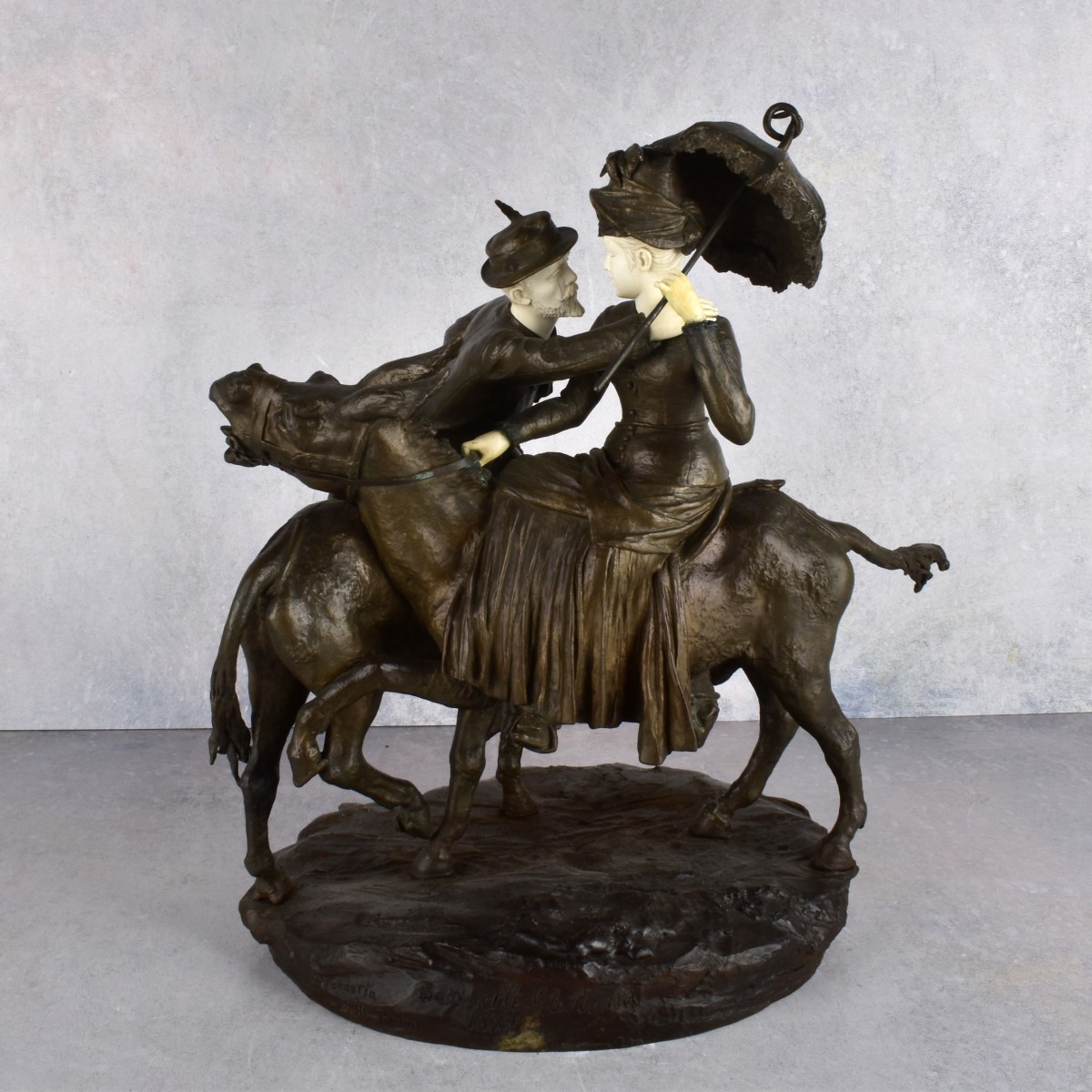 Late 19th Century Bronze Figurine of a Couple