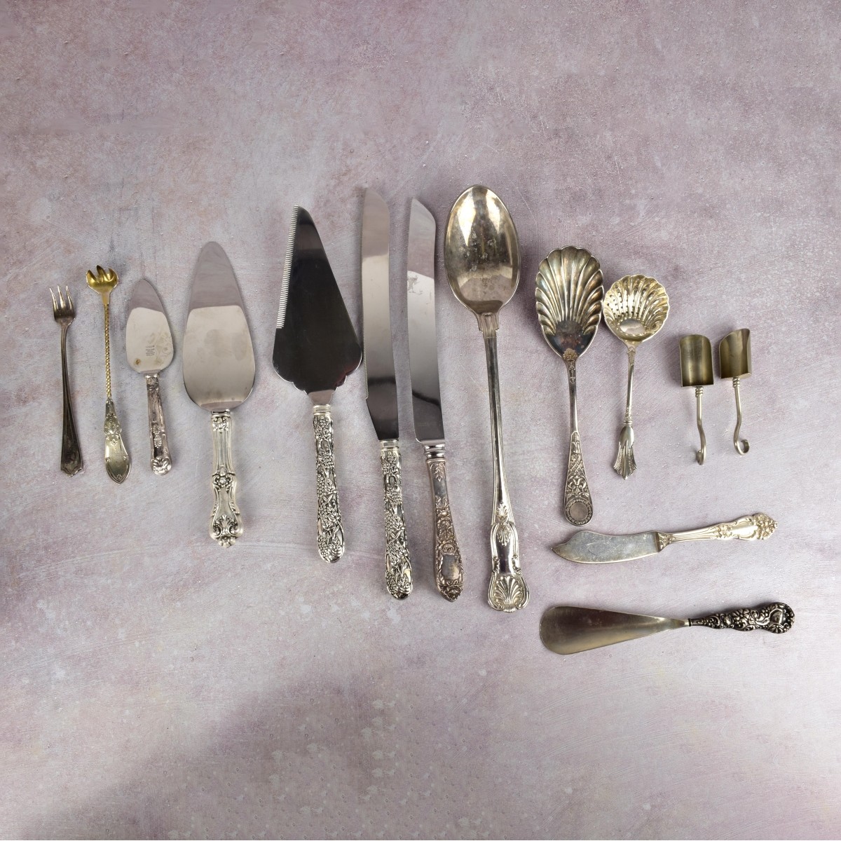 Plate Box Lot of Various Silver Items