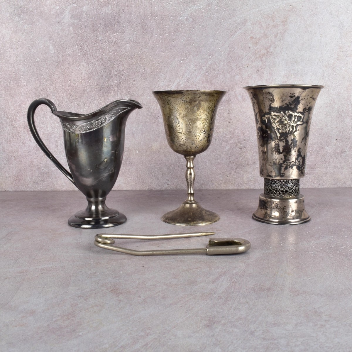 Plate Box Lot of Various Silver Items