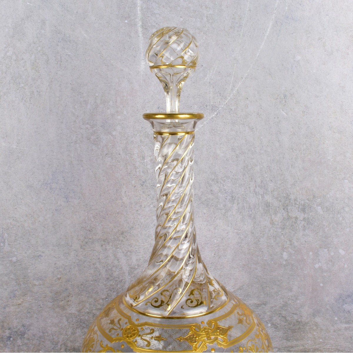 French Crystal Gold Trimmed Service Ware