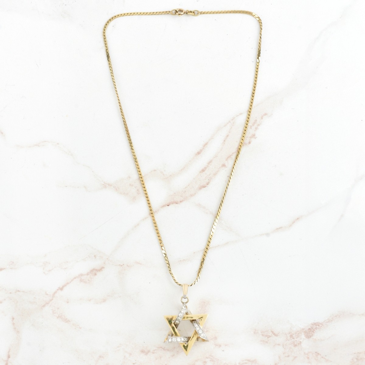 Diamond and 14K Pendant Necklace