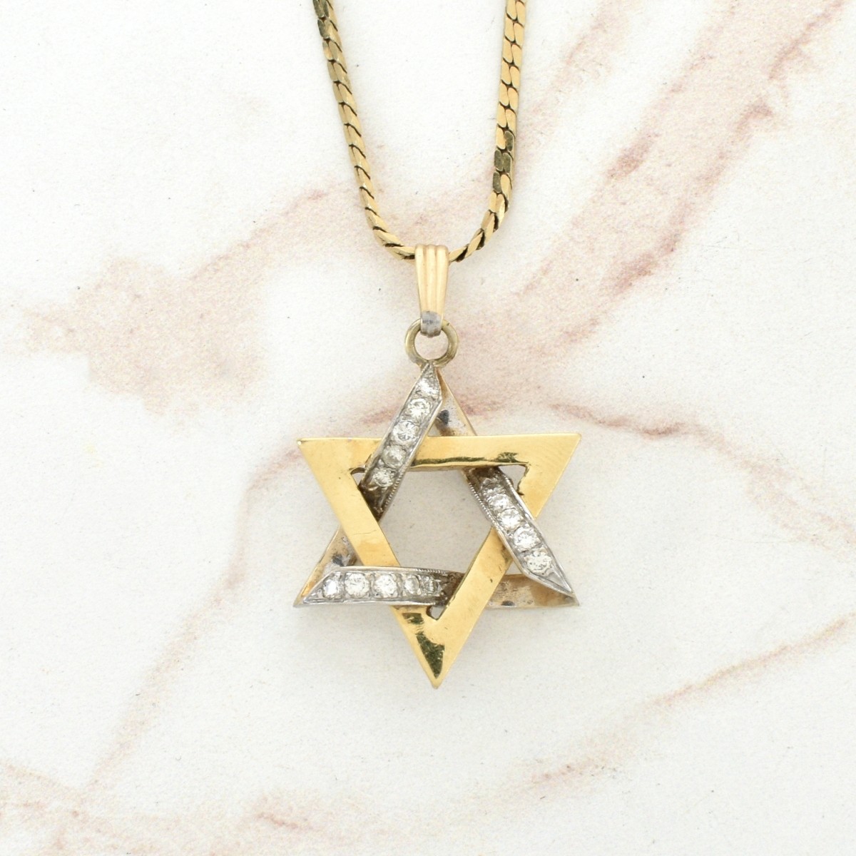 Diamond and 14K Pendant Necklace