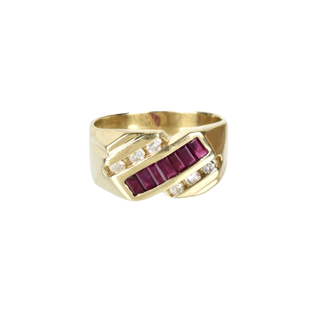 Ruby, Diamond and 14K Ring
