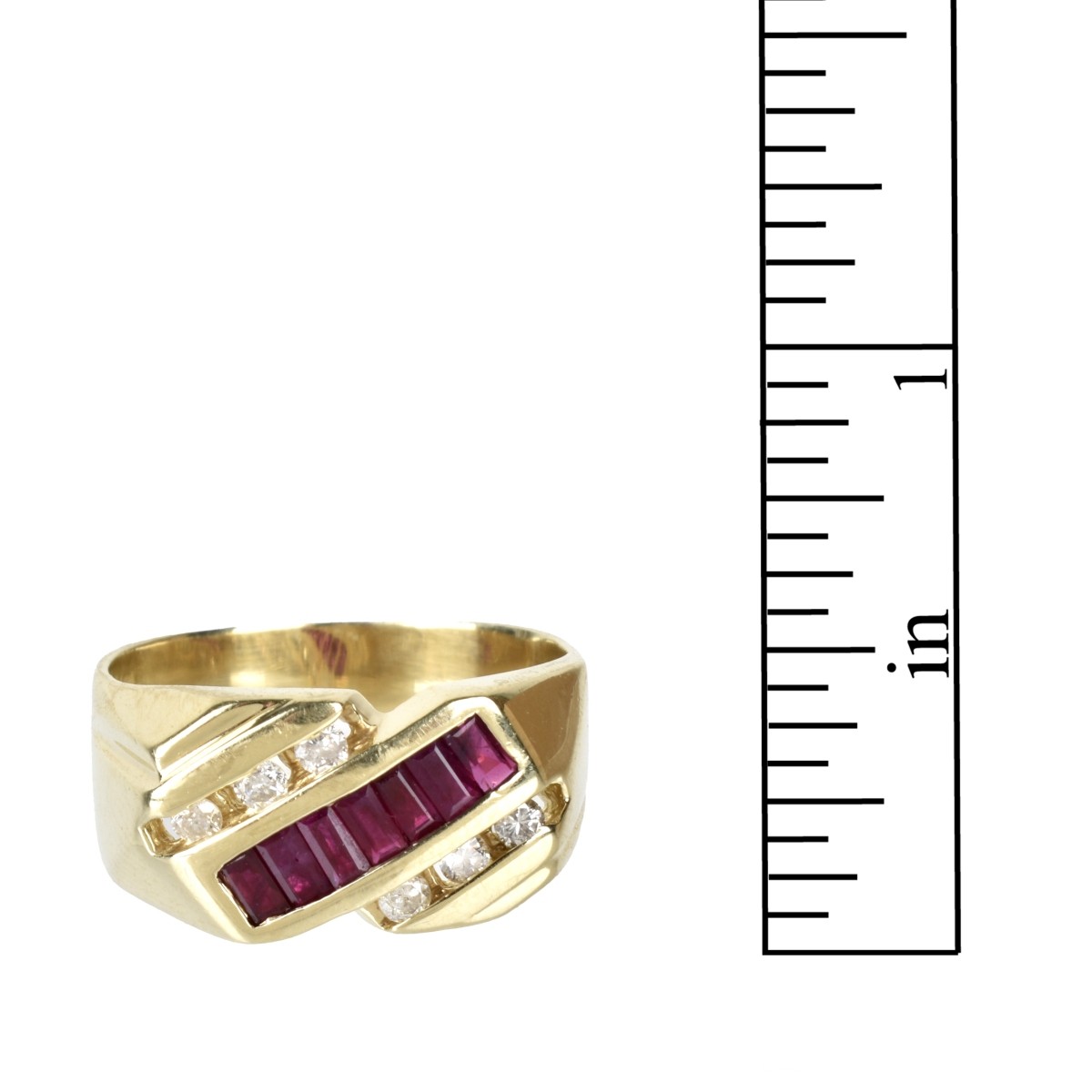 Ruby, Diamond and 14K Ring