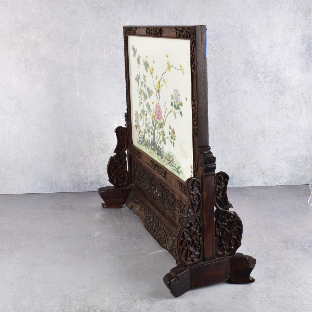 Chinese Guangxu Porcelain Table Screen