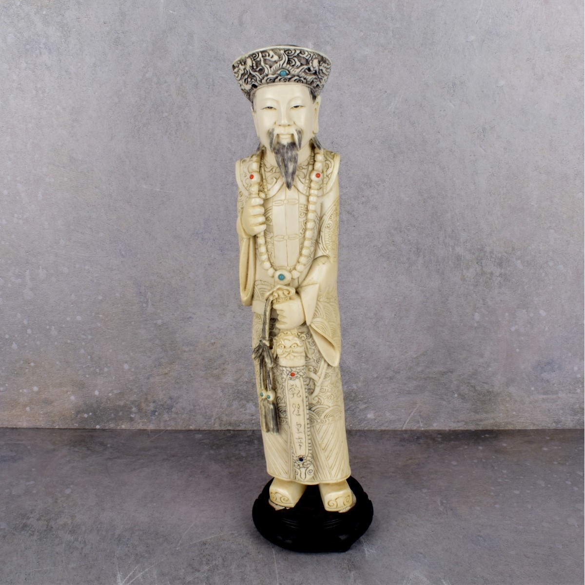 Vintage Carved Polychromed Figure