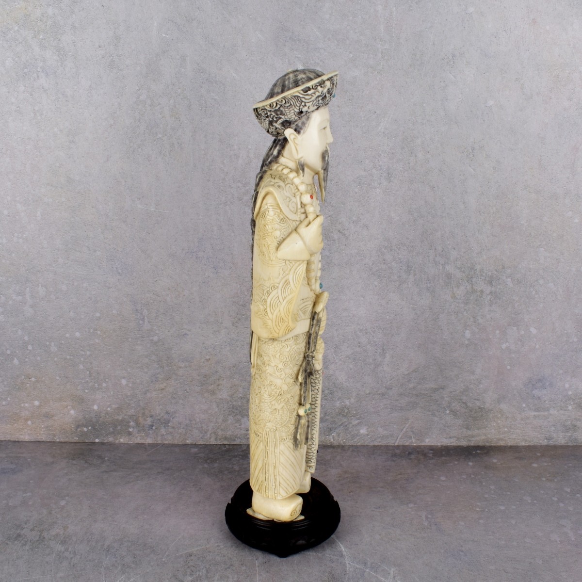 Vintage Carved Polychromed Figure