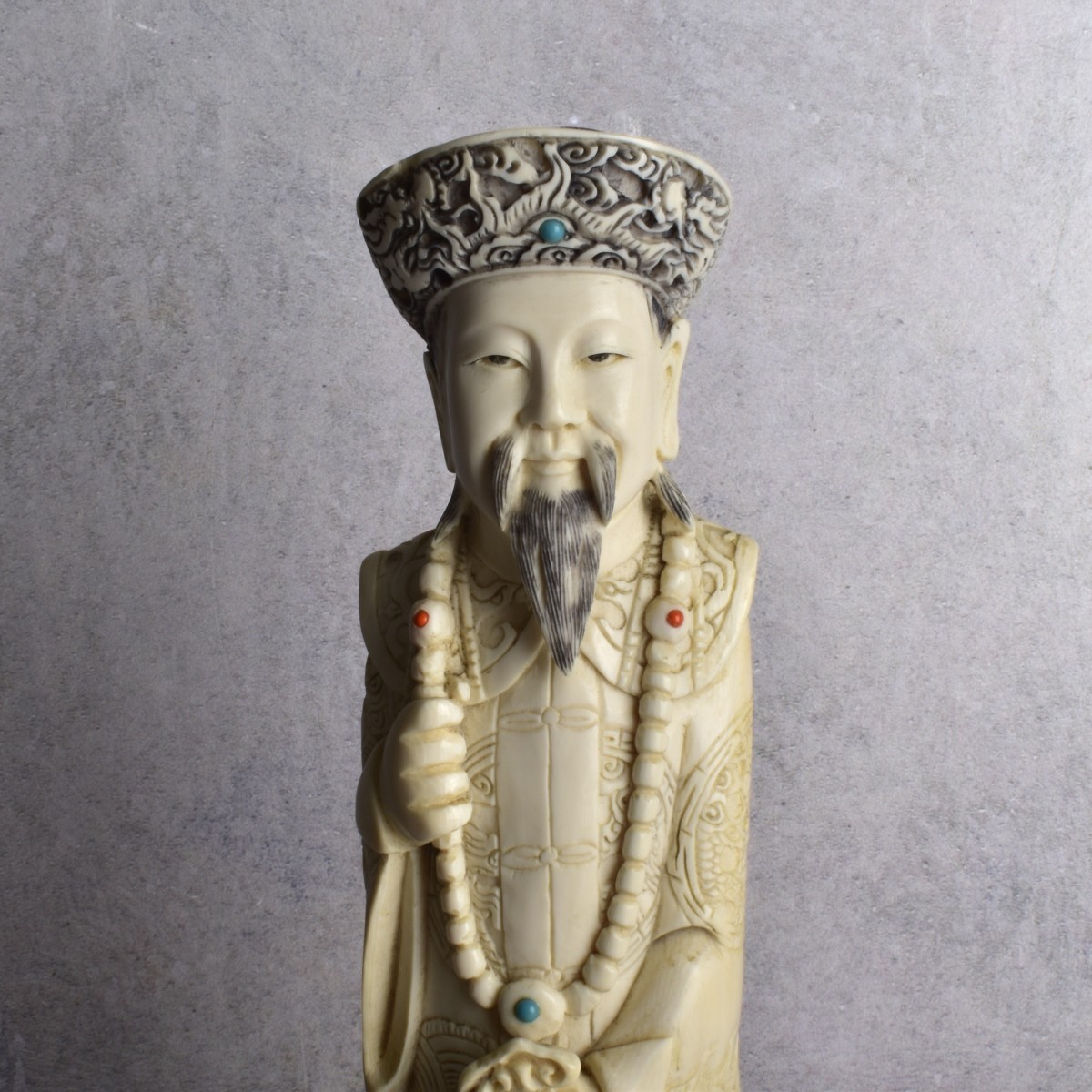Vintage Carved Polychromed Figure