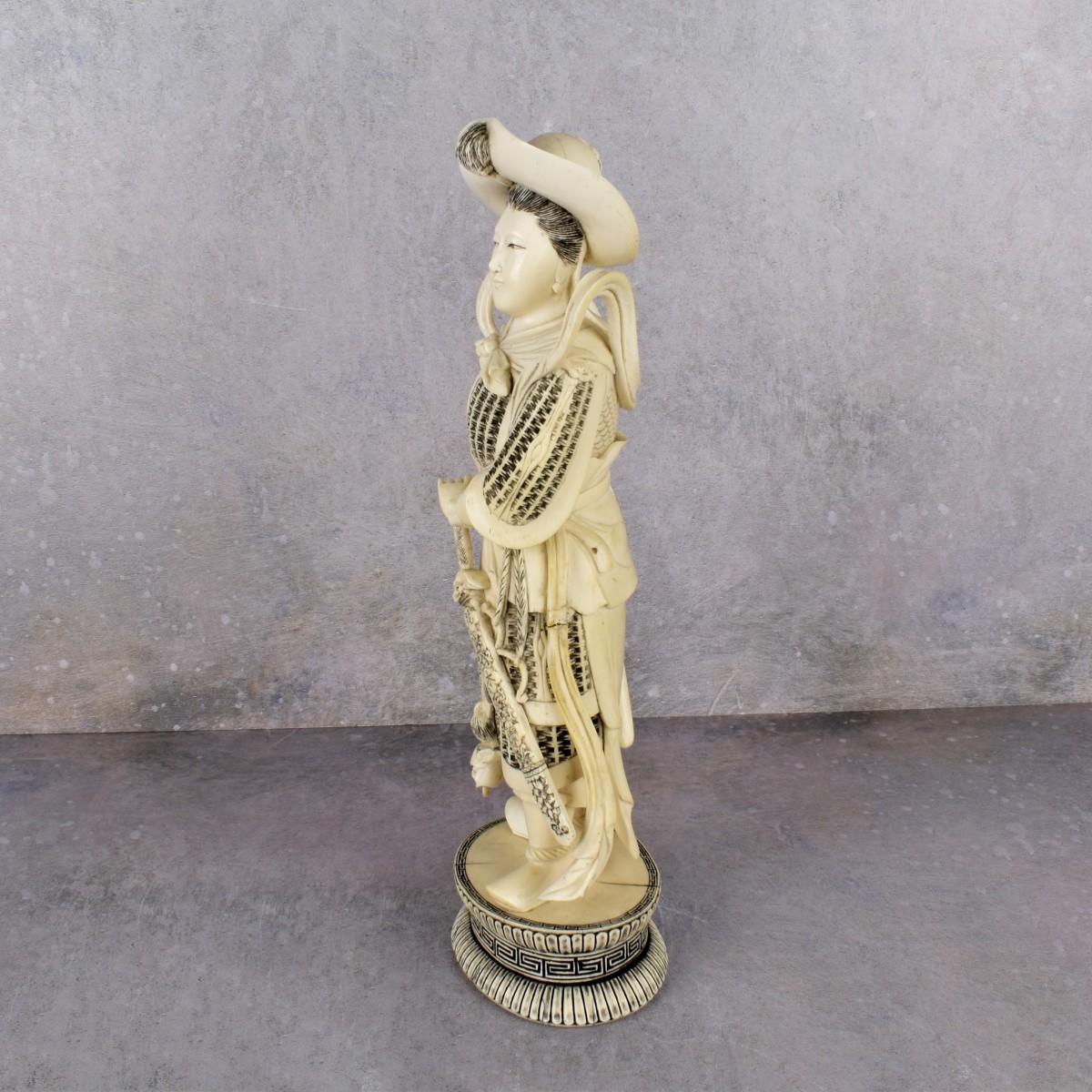 Vintage Chinese Carved Polychrome Figure