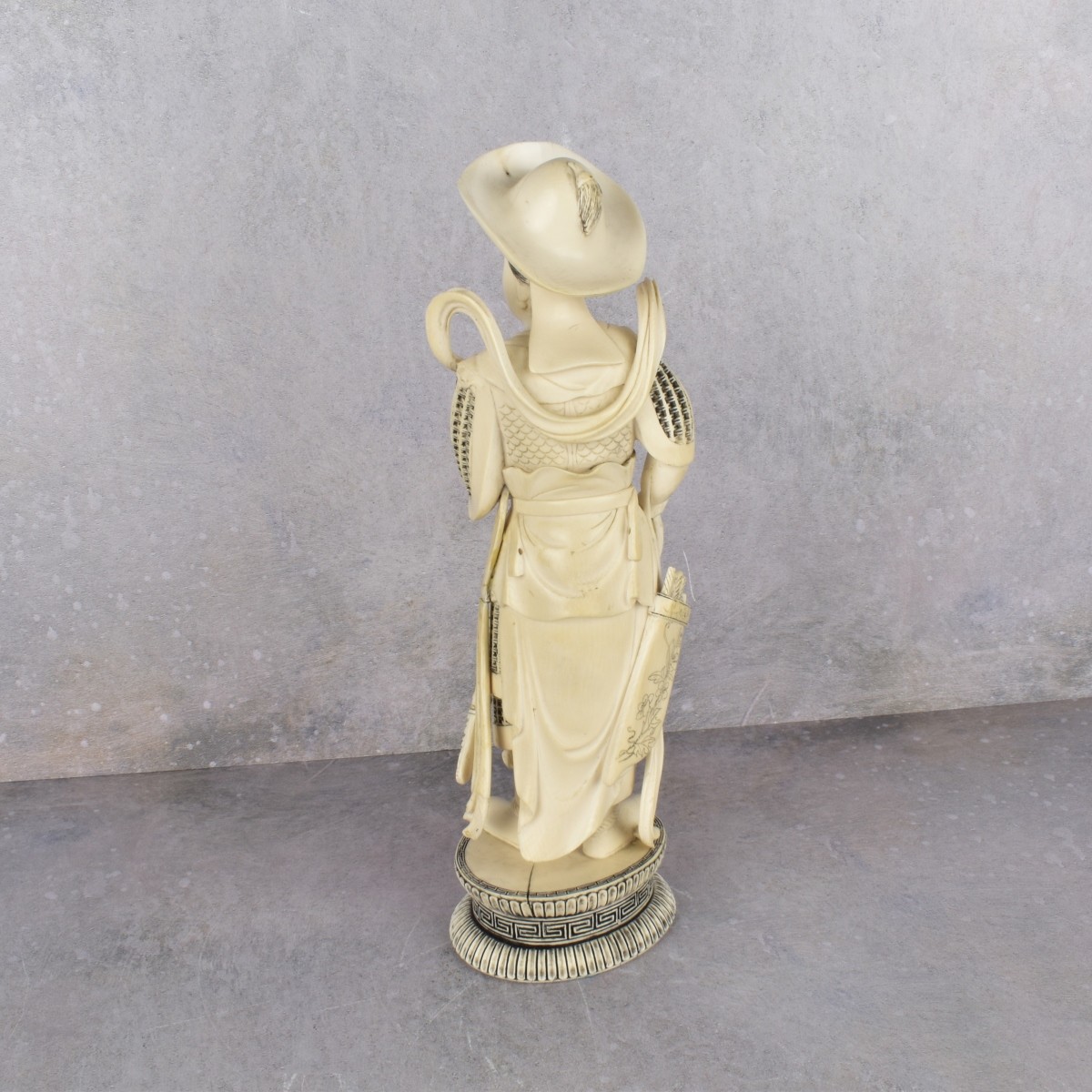 Vintage Chinese Carved Polychrome Figure