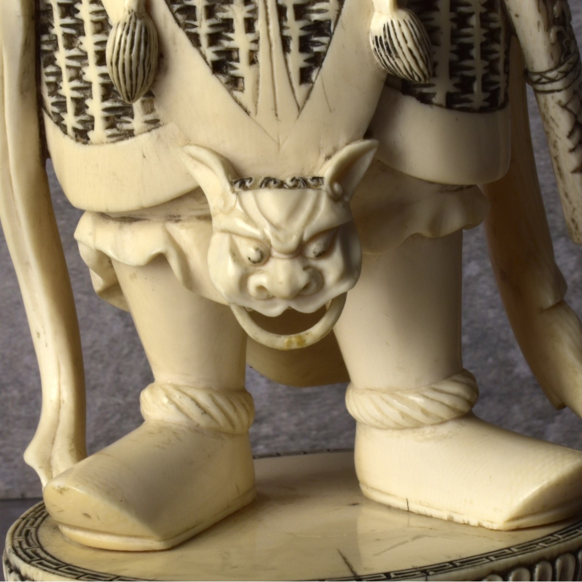 Vintage Chinese Carved Polychrome Figure