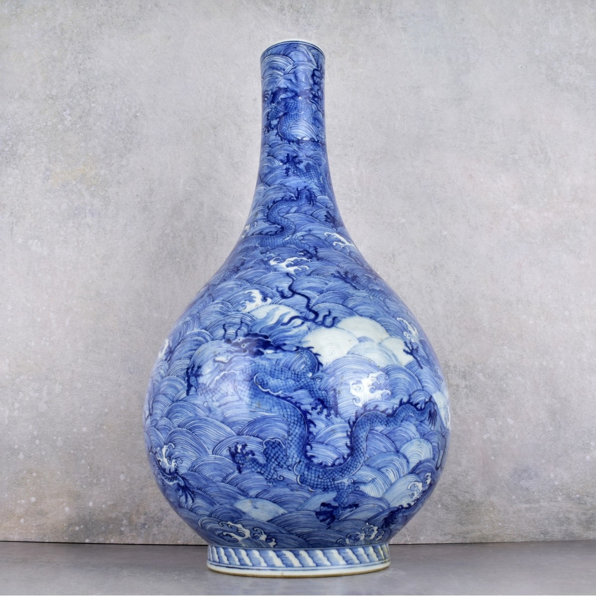 Chinese Blue and White Porcelain Bottle Vase