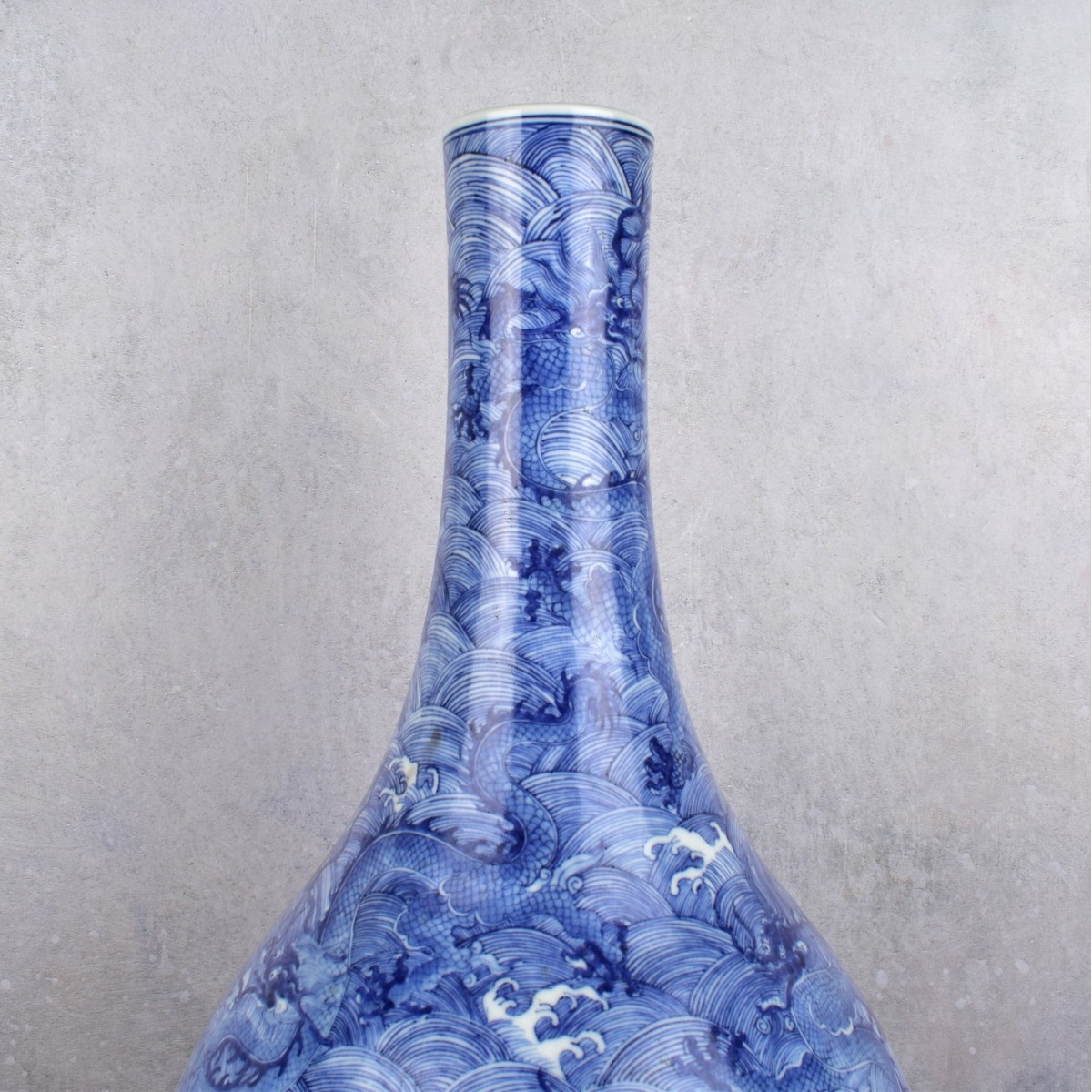 Chinese Blue and White Porcelain Bottle Vase