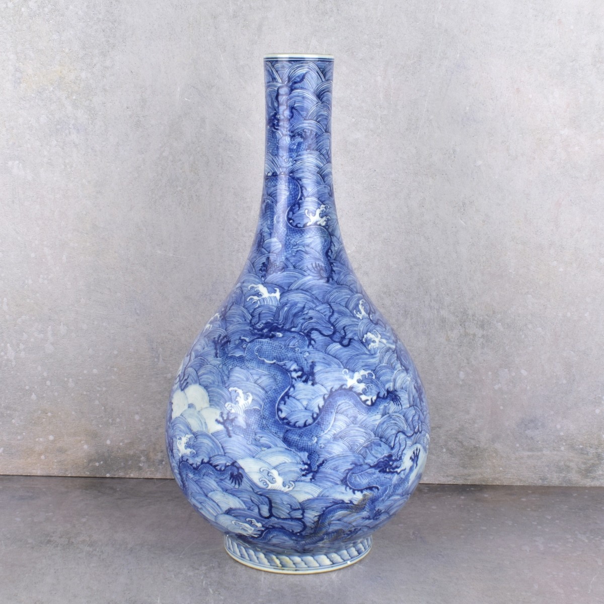Chinese Blue and White Porcelain Bottle Vase