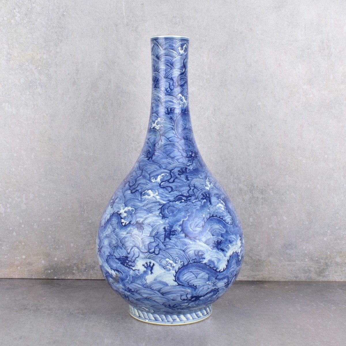 Chinese Blue and White Porcelain Bottle Vase