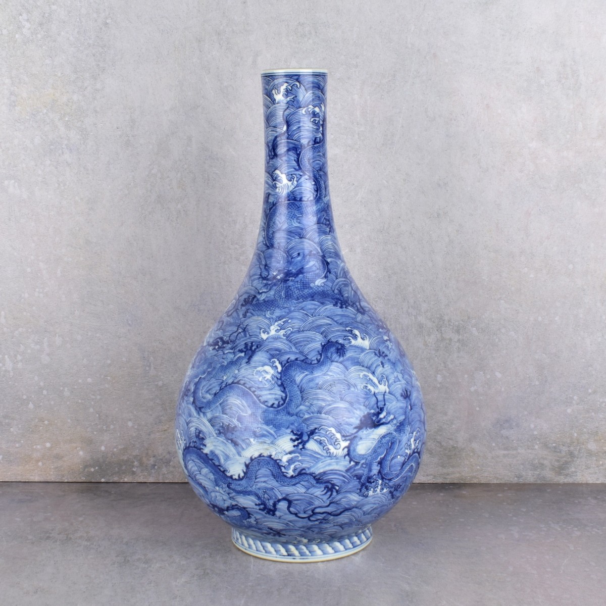 Chinese Blue and White Porcelain Bottle Vase