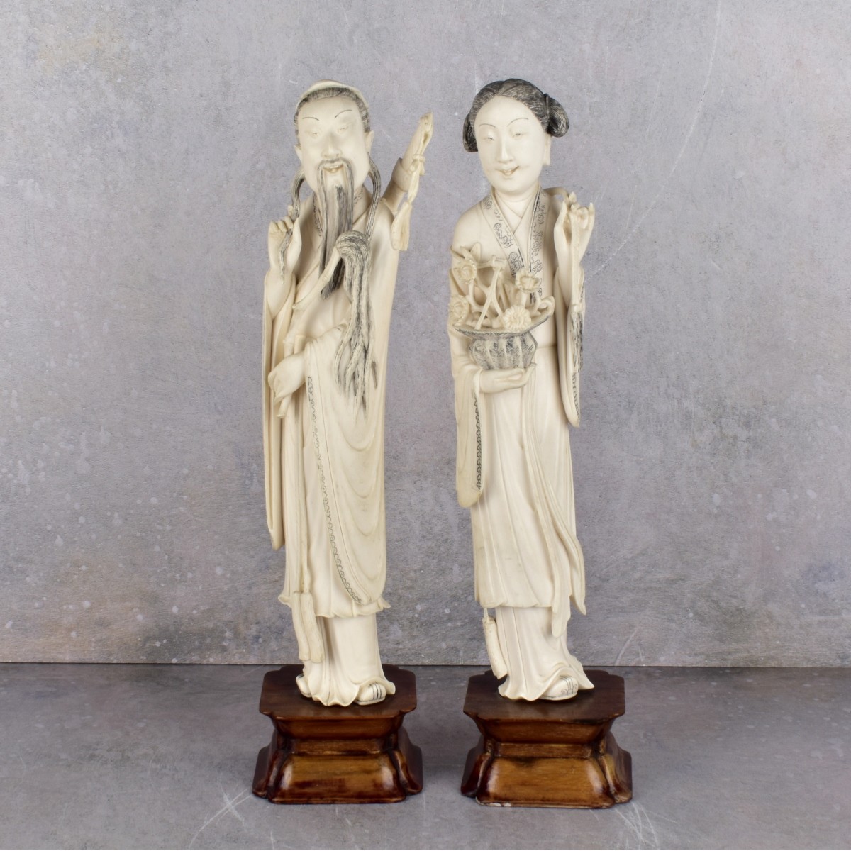 Antique Carved Chinese Figures