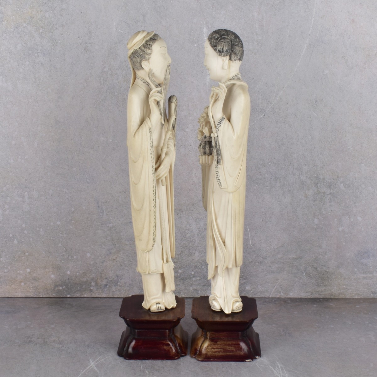 Antique Carved Chinese Figures