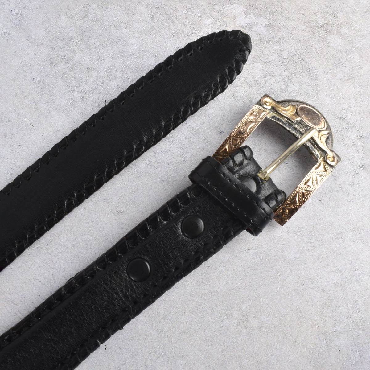 Two (2) Designer Leather Belts with Sterling