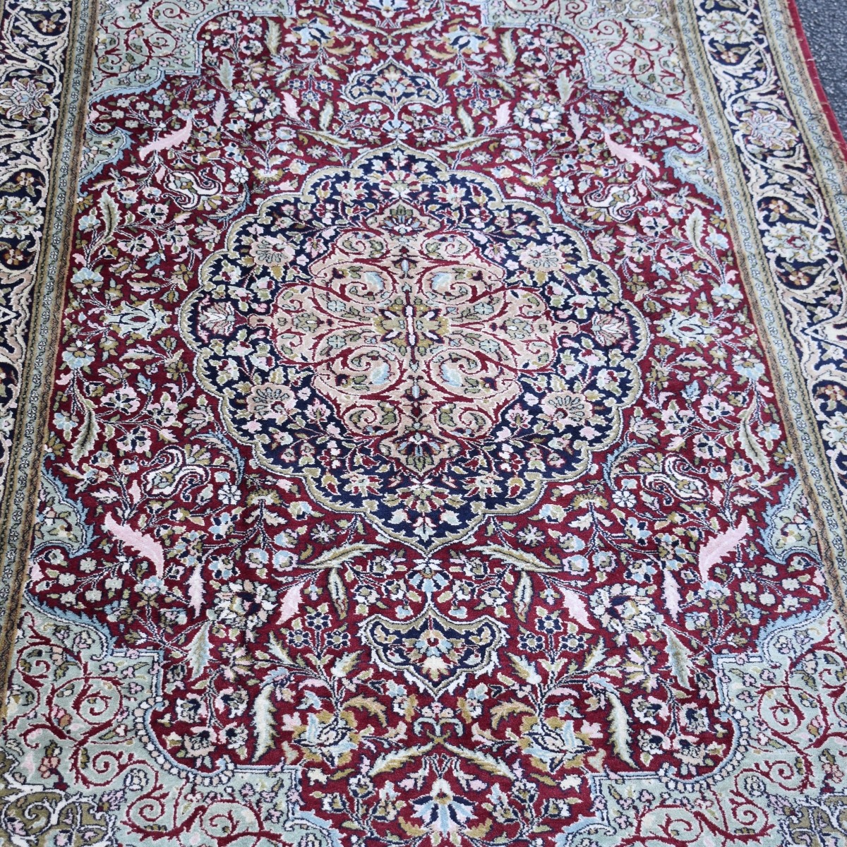 Semi-Antique Silk Rug