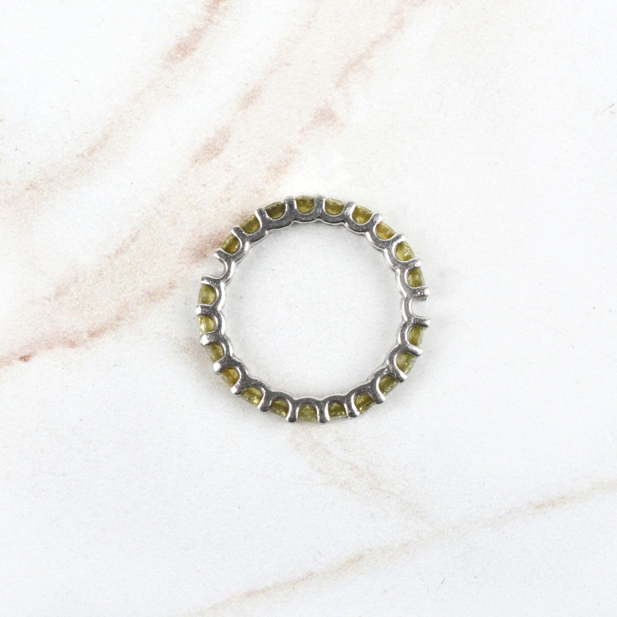 Fancy Diamond and Platinum Ring