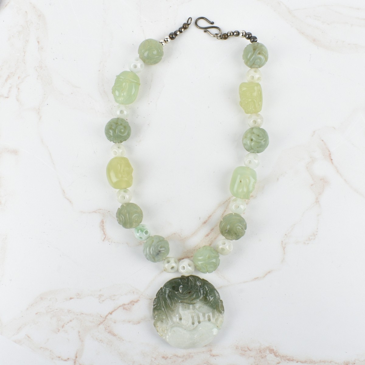 Jade Necklace and Pendant / Medallion