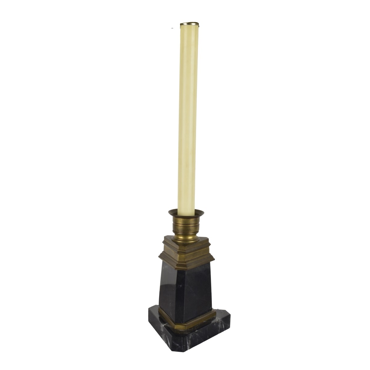 Vintage Brass Candlestick Table Lamps