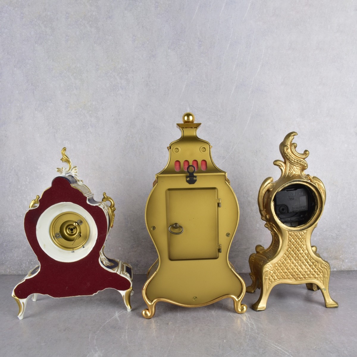 Three Vintage Table Clocks