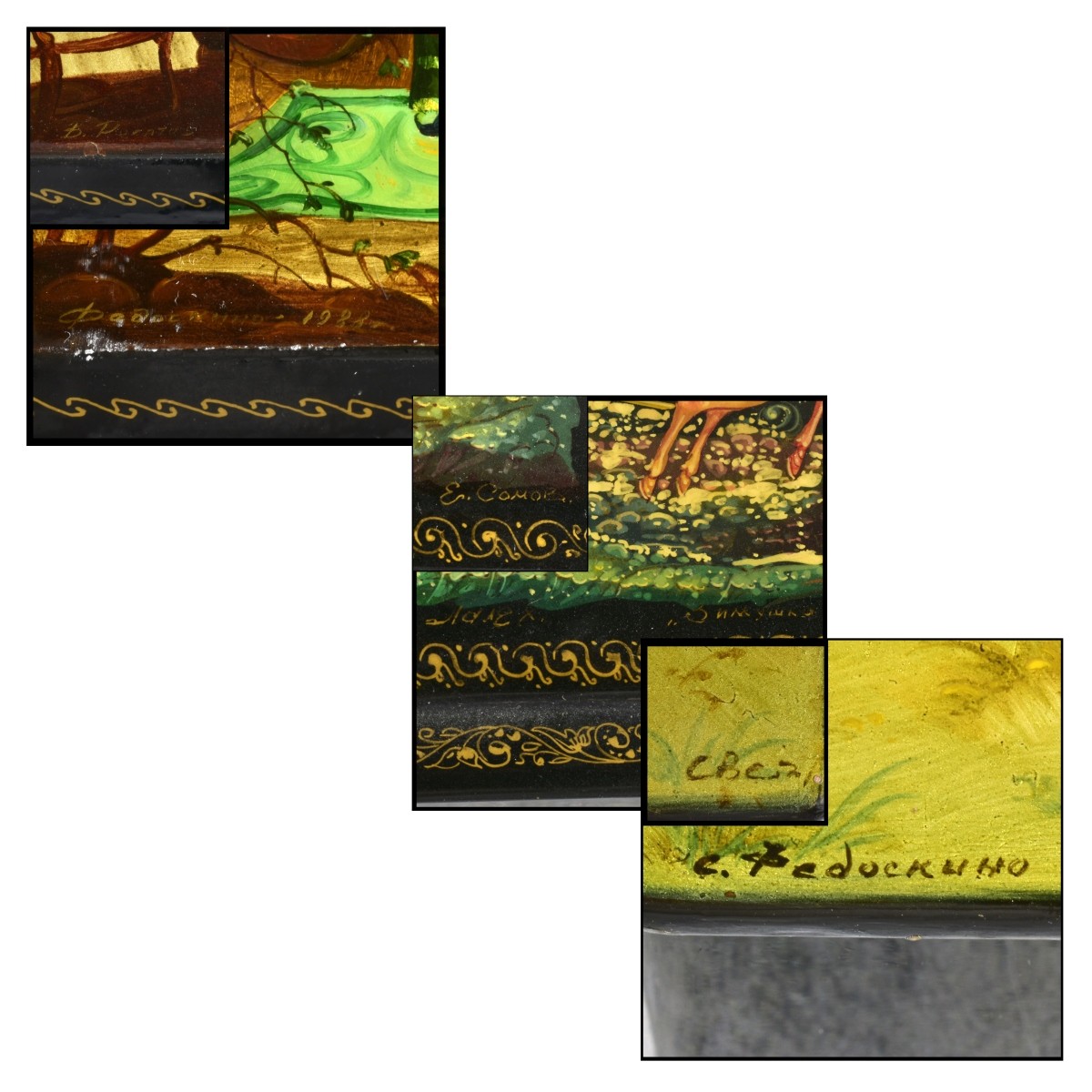 Russian Hand Painted Lacquer Boxes
