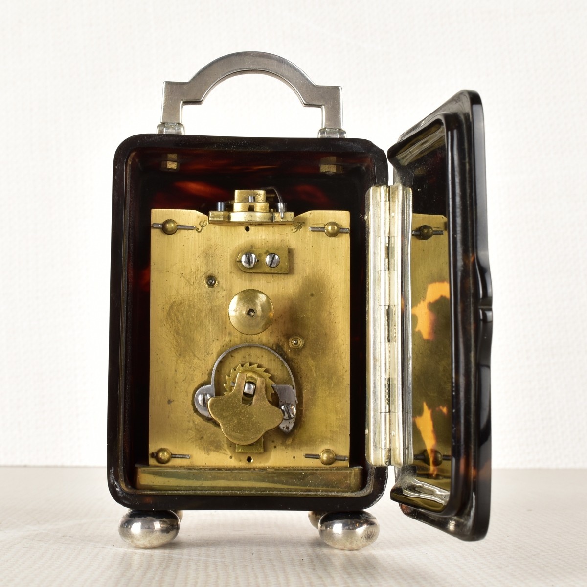 English Tortoise Shell & Sterling Silver Carriage