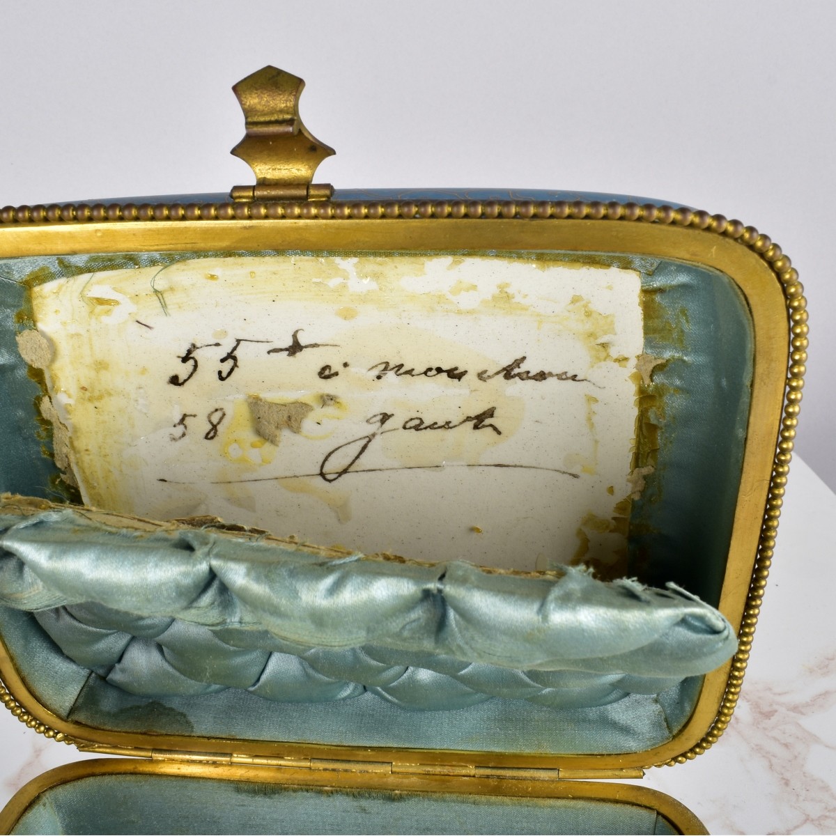 Antique French Enamel Porcelain Bronze Box