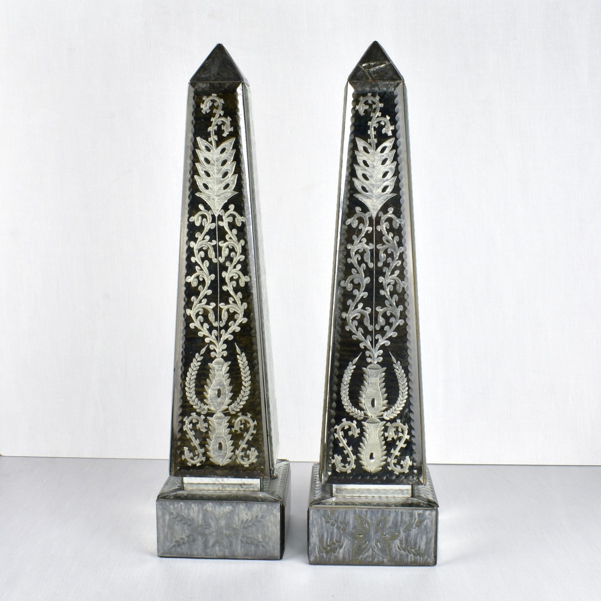 Pair of 20th Century Venetian Obelisks