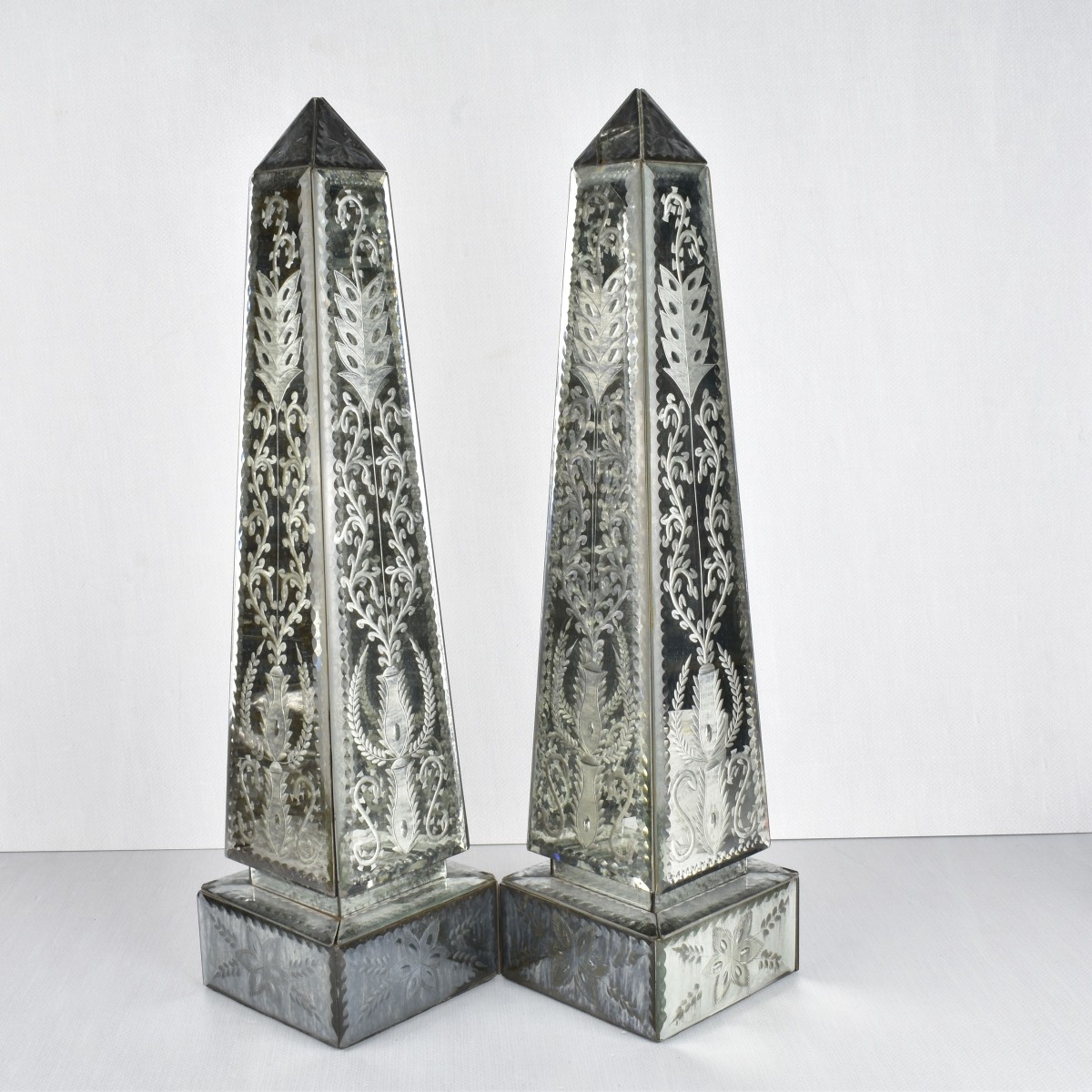 Pair of 20th Century Venetian Obelisks