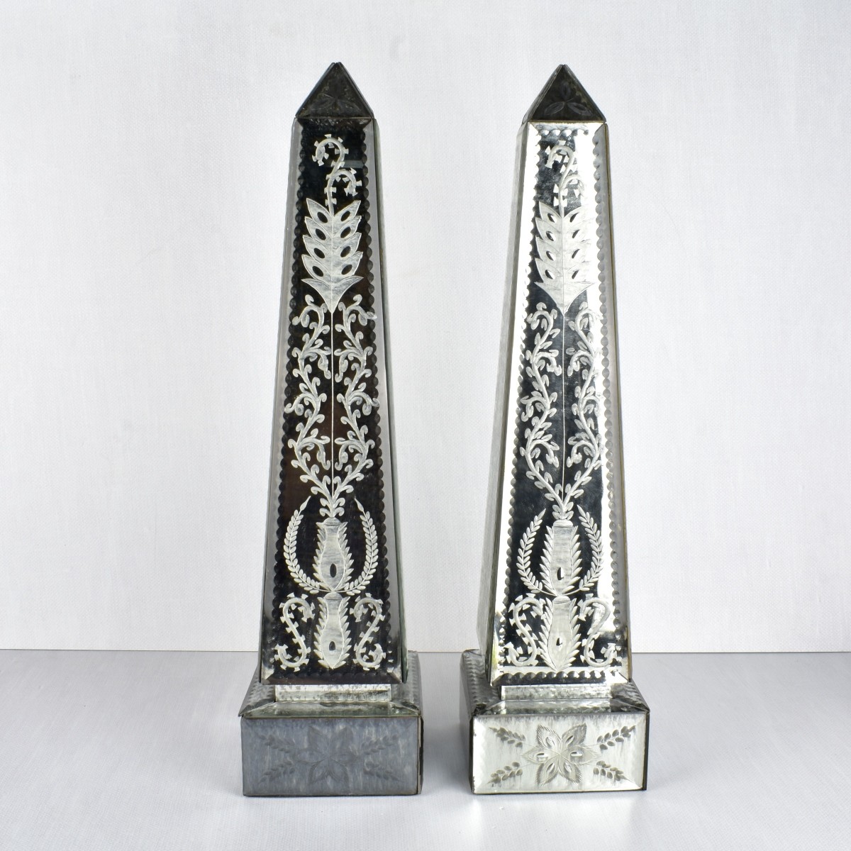 Pair of 20th Century Venetian Obelisks