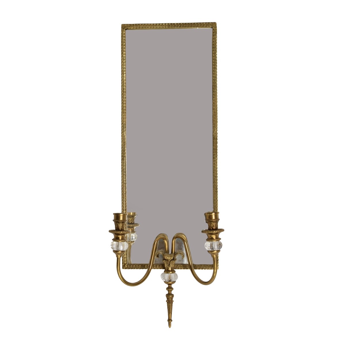 Gold Gilt Bronze Mirror Wall Sconce