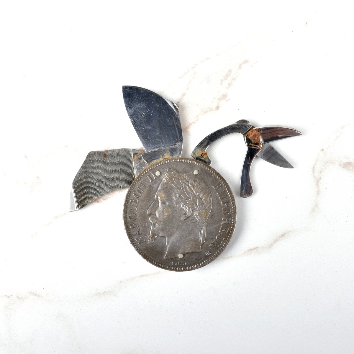 1868 French Napoleon III Coin / Pocketknife